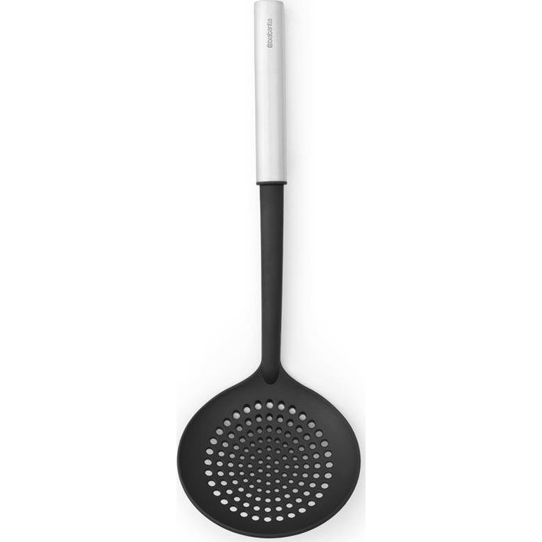 Brabantia Profile Cook & Serve szűrőkanál, tapadásmentes, hőálló, r.m. acél markolat, műanyag fej, selyem matt, fekete - 250583 (250583)