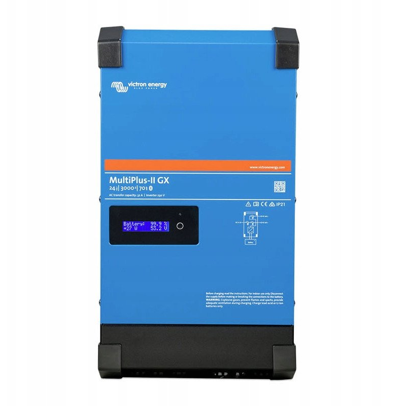 Victron Energy Inverter MultiPlus-II 24/3000/70-32 230V GX 3000 W 24 V - 230 V Beépített töltésszabályozó (PMP242306000)