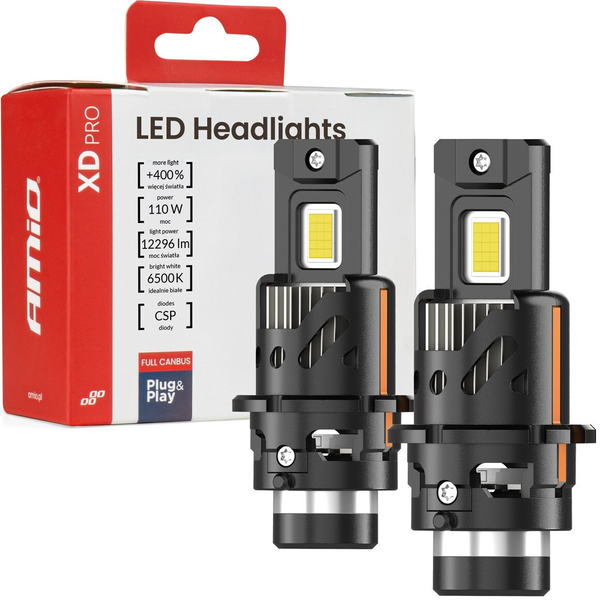 AMiO Żarówki samochodowe led xd pro d2s d2r full canbus amio-04680