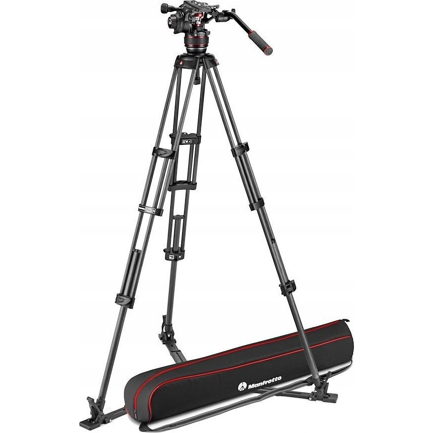 MANFROTTO Nitrotech 608 video fej + karbon állvány földterp., ikerláb MVK608TWINGC (MVK608TWINGC)