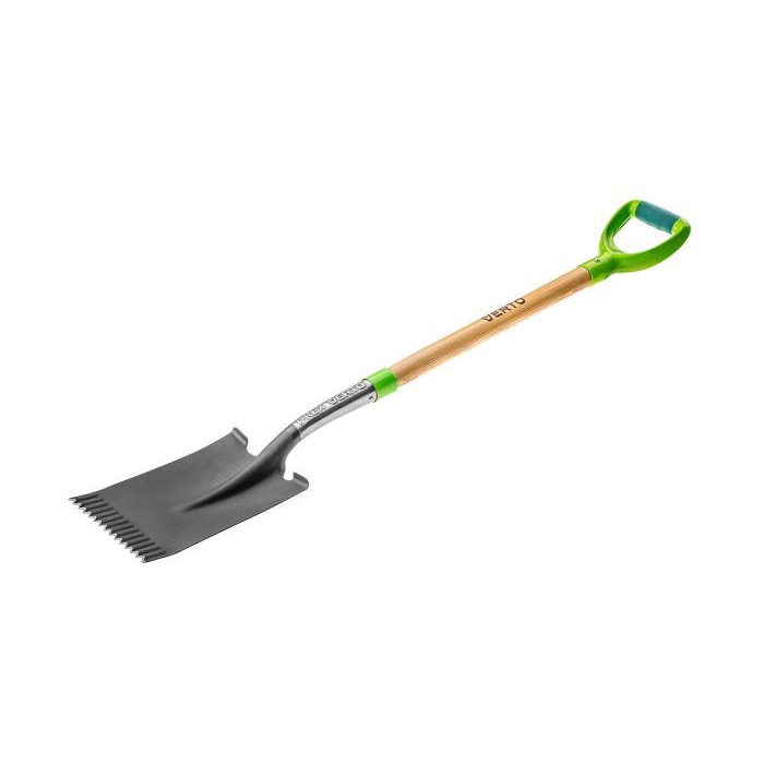 Verto 15G002 Ásó T-Rex, élezett, fanyél, műanyag markolat (Verto15G002)