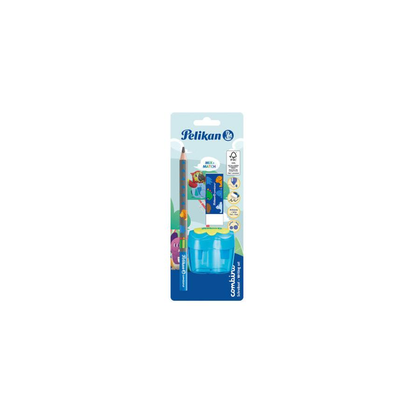 Pelikan "B" Írástanuló ceruzakészlet radírral és hegyezővel (3 db / csomag)