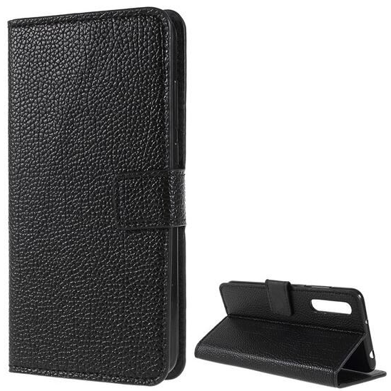 Gigapack Huawei P20 Pro bőr hatású prémium fliptok fekete (GP-75774) (GP-75774)