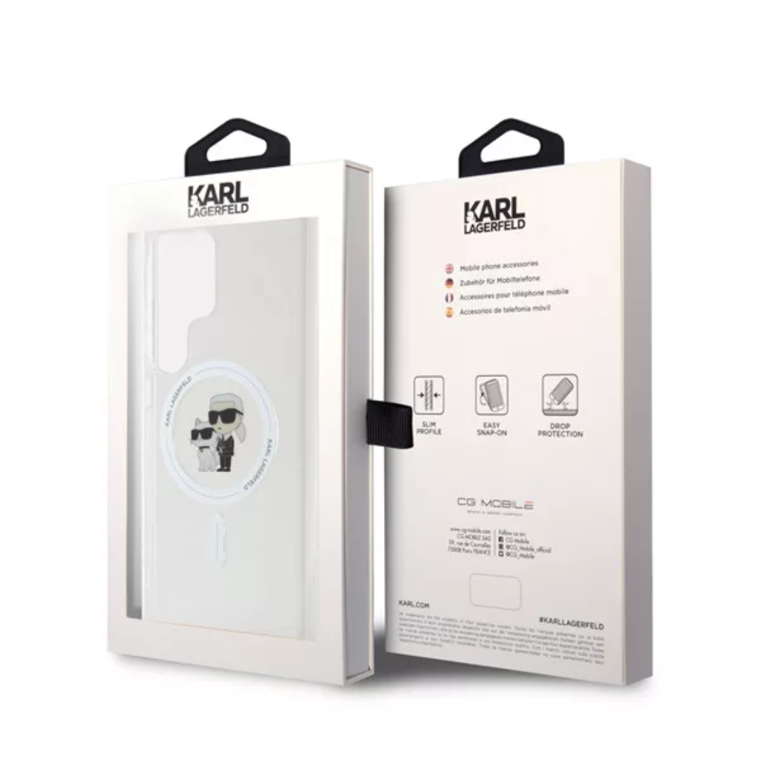 Karl Lagerfeld IML Samsung Galaxy S24 Ultra Tok - Átlátszó/Mintás (KLHMS24LHGKCNOT)