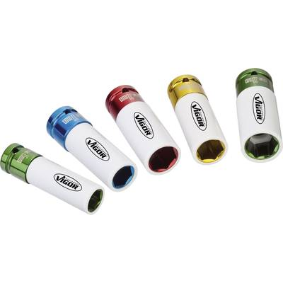 Vigor 5 részes dugókulcs készlet ütvefúróhoz, 15/17/19/21/22 mm, (V2257) (V2257)