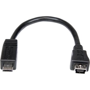 StarTech.com UUSBMUSBMF6 USB-kabel 0,15 m Mini-USB B Micro-USB A Sort
