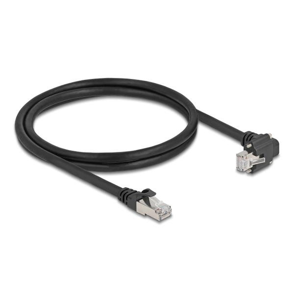Delock GigE Kamera Kabel RJ45 St. 90° gew. > RJ45 St. 1m