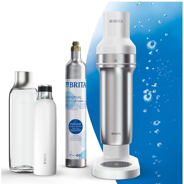 Brita sodaTRIO Szódagép 2 palackkal és CO2 patronnal - Fehér (SATURATOR SODATRIO BIA?Y)