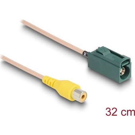 DELOCK Kabel FAKRA E Buchse zu Cinch Buchse RG-179 32 cm