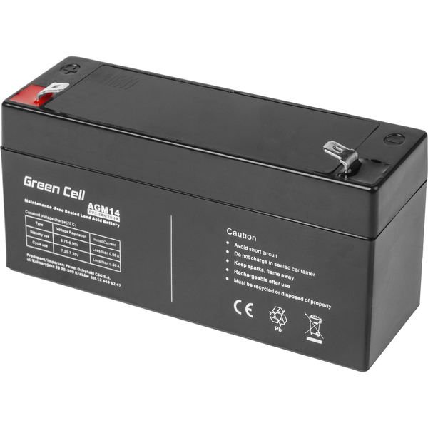 Green Cell AGM14 UPS akkumulátor Zárt savas ólom (VRLA) 6 V 3,2 Ah