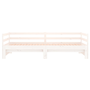 Pat de zi extensibil, alb, 2x(90x190) cm, lemn masiv de pin