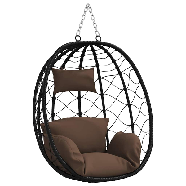 Scaun cu Ou Suspendat fără Stativ Cafea Rattan Poly