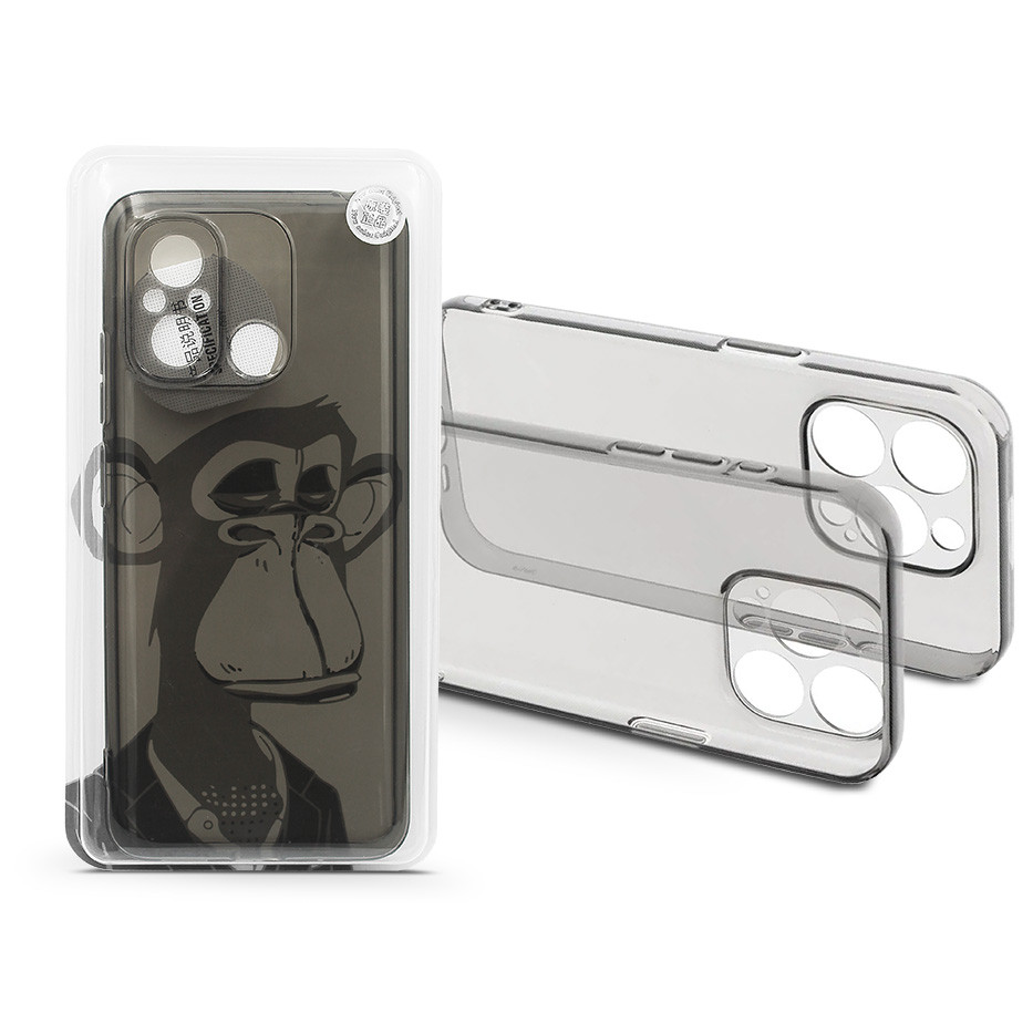 Xiaomi Redmi 12C szilikon hátlap - Gray Monkey - átlátszó (HF239144)