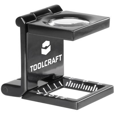 Talpas nagyító, összecsukható szál nagyító 10x-es nagyítással 14 mm, fekete színű TOOLCRAFT 1505088