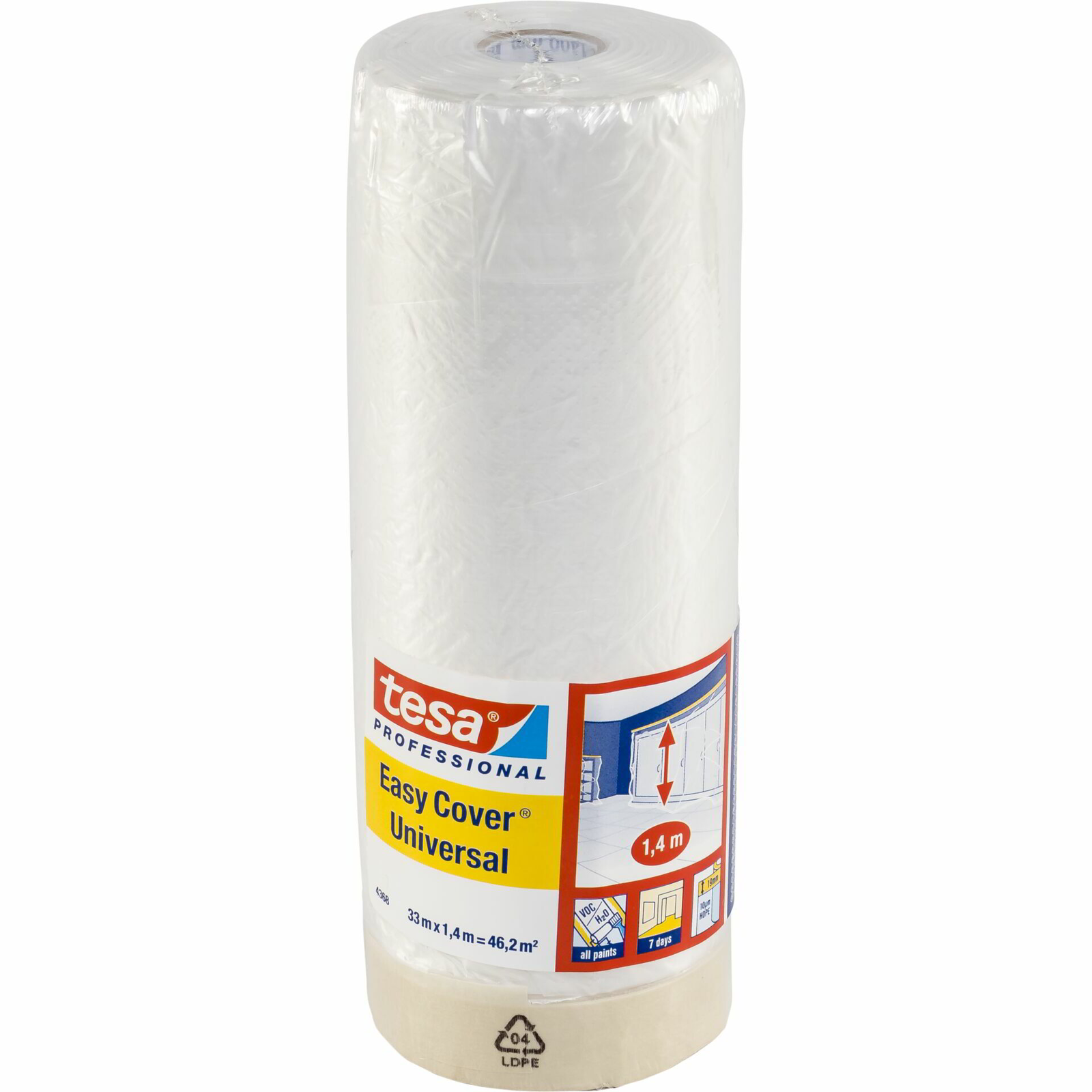 Tesa (04368-00009-02) Fedőfólia Easy Cover® Világosbarna (H x Sz) 33 m x 1.4 m 1 db (04368-00009-02)
