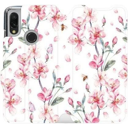 Flip case for Xiaomi Redmi 7 - M124S Pink flowers