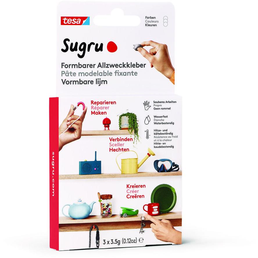 Tesa Sugru formbarer Allzweckkleber 3er Weiss (41236-00001-00) (41236-00001-00)