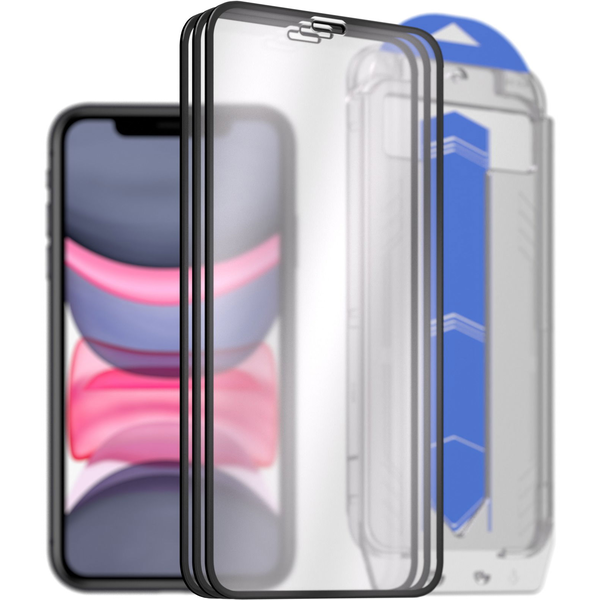 AlzaGuard Glass EasyFit DustFree iPhone 11 / XR 2.5D üvegfólia - 3db + applikátor
