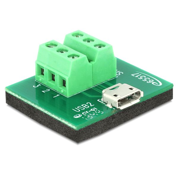 Adaptér Micro USB samica na svorkovnicu 6 pin Delock 65517
