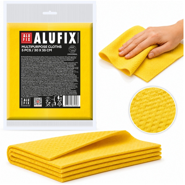 Alufix Ściereczki wielofunkcyjne ALUFIX Professional, 30x35cm, 5 szt., żółte