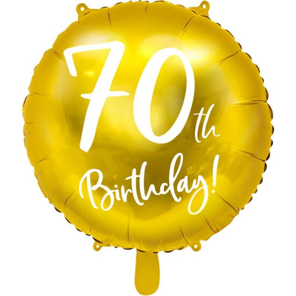  Party Deco Balon foliowy złoty - 70th Birthday - 45 cm - 1 szt. uniwersalny