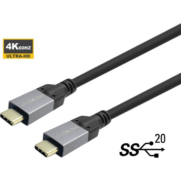 Kabel USB VivoLink USB-C - USB-C 3 m Czarny (PROUSBCMM3)