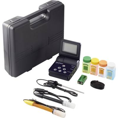 Kombinált mérőműszer, vezetőképesség, pH, Redox (ORP), hőmérséklet, sótartalom, Voltcraft KBM-700 (VC-8813815)