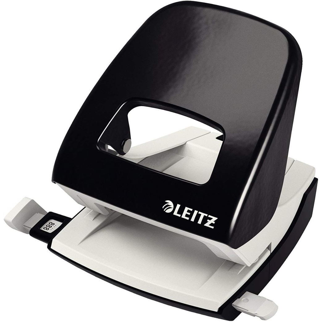 Leitz NeXXt fém irodai lyukasztó fekete (50080095) (lei50080095)