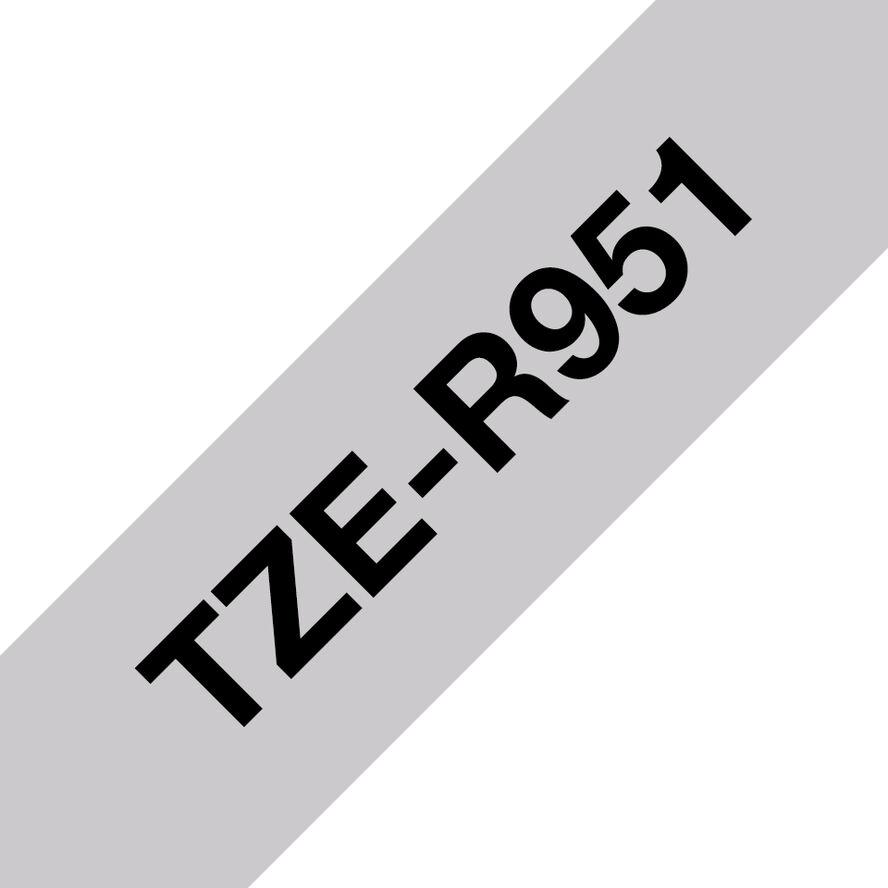 24MM BLACK / SILVER RIBBON TAPE (TZER951)