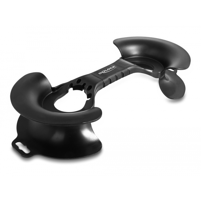 Delock Kábeltekercselő 375 x 170 mm fekete (18435) (18435)