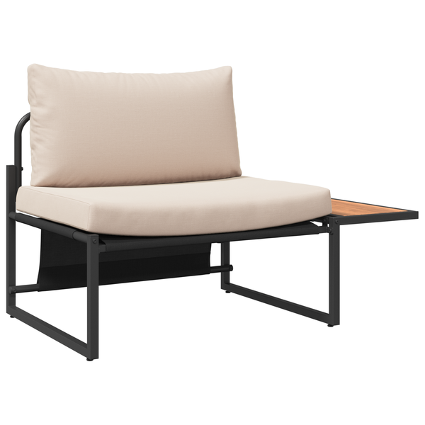 Set mobilier de grădină, 2 piese, single cu perne taupe