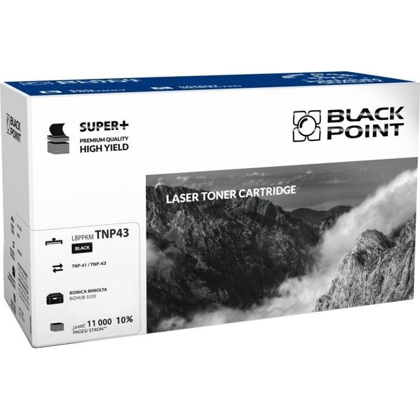 Съвместима тонер касета Black Point LBPPKMTNP43 за Konica Minolta TNP-41, черна, 11 000 страници