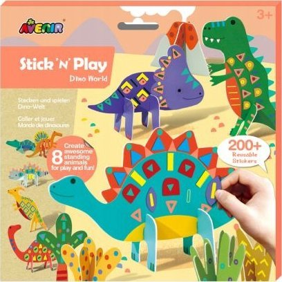 Avenir Kids Matricázó és 3D Modell Készítő Készlet, Dinoszauruszok (GXP-893269)
