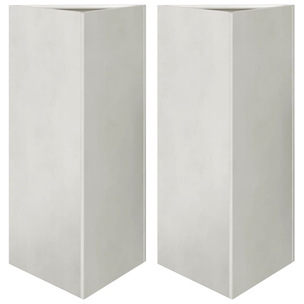 2 db rozsdamentes acél háromszög kerti ültető 40 x 34,5 x 70 cm (851166)