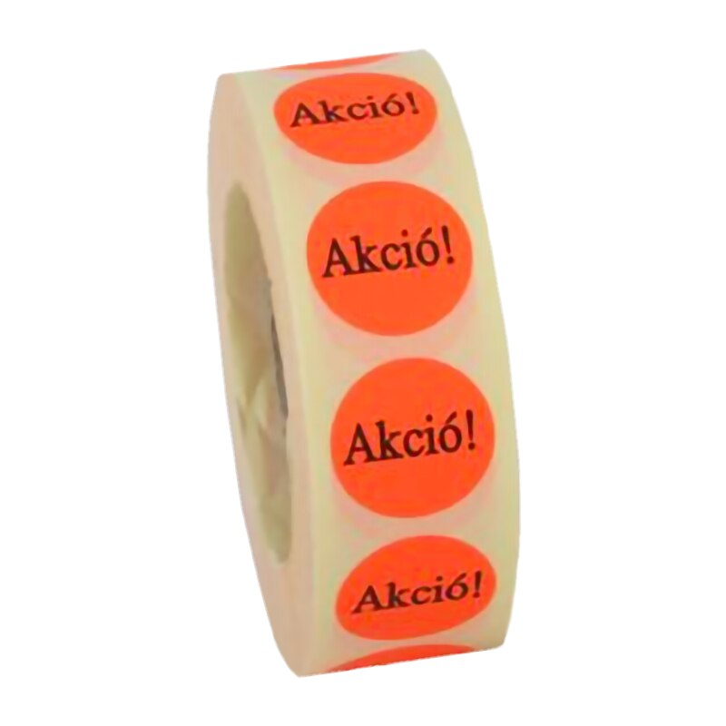 Etikett tekercses címkenyomtatóhoz Akció felirattal 20 mm - Piros (1000 db / csomag) (5998377104894)