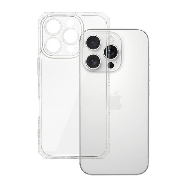 Szilikon telefonvédő (ütésállóság, légpárnás keret) ÁTLÁTSZÓ Apple iPhone 16 Pro "Gigapack csomagolás" (GP-163090)