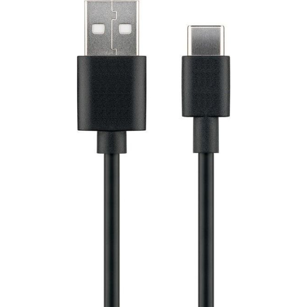 Kabel USB MicroConnect USB-A - 1 m Czarny (USB3.1CCHAR1B)
