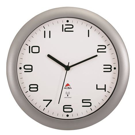 Alba "Hornewrc" rádióvezérlésű falióra ezüst színű (BHORNEWRCE)