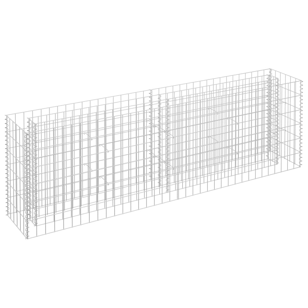 horganyzott acél gabion magaságyás 180 x 30 x 60 cm (145634)