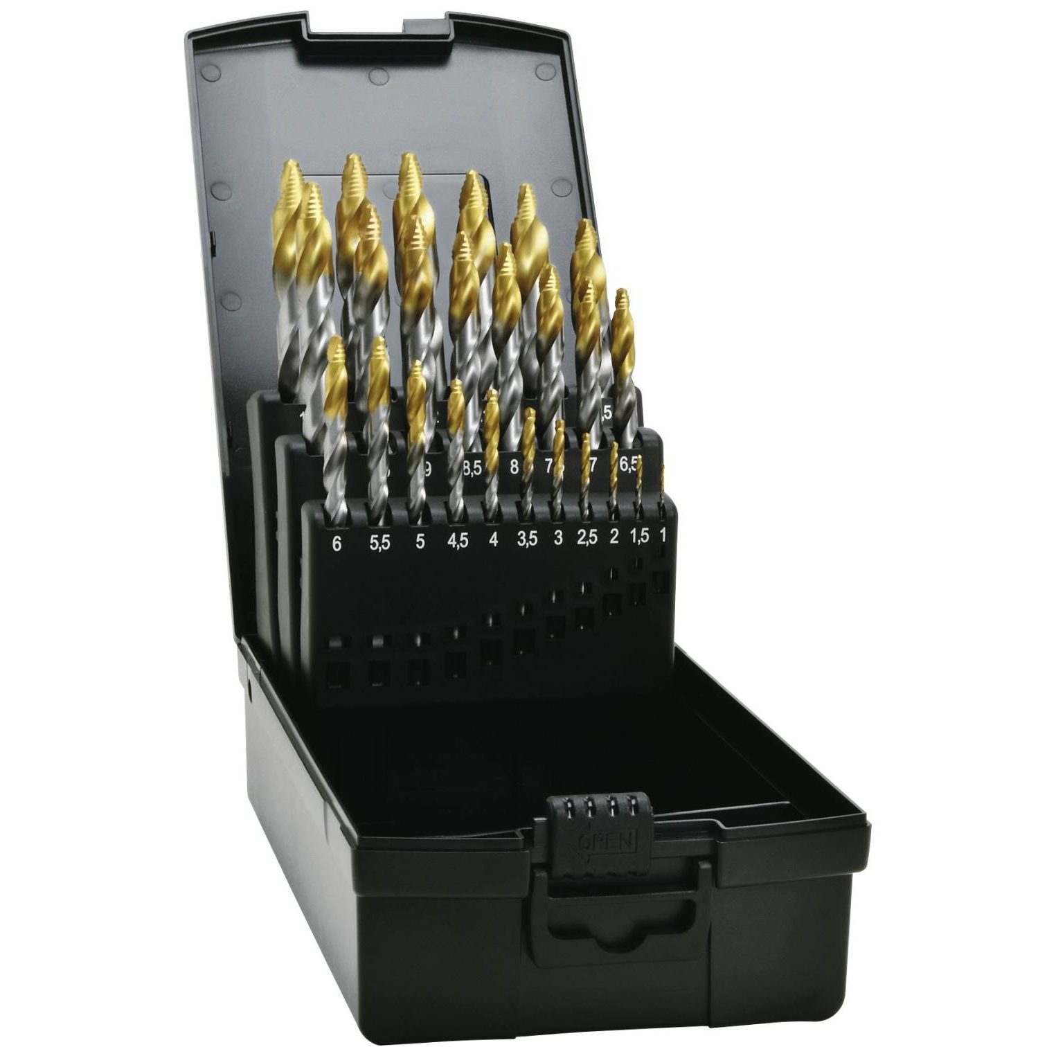 Exact 74562 HSS TIN-TIP spirálfúró készlet, 25 részes (ex74562)