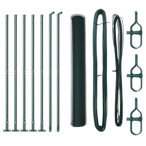 Hexagon Kerítés Zöld 0.8x10 m Acél