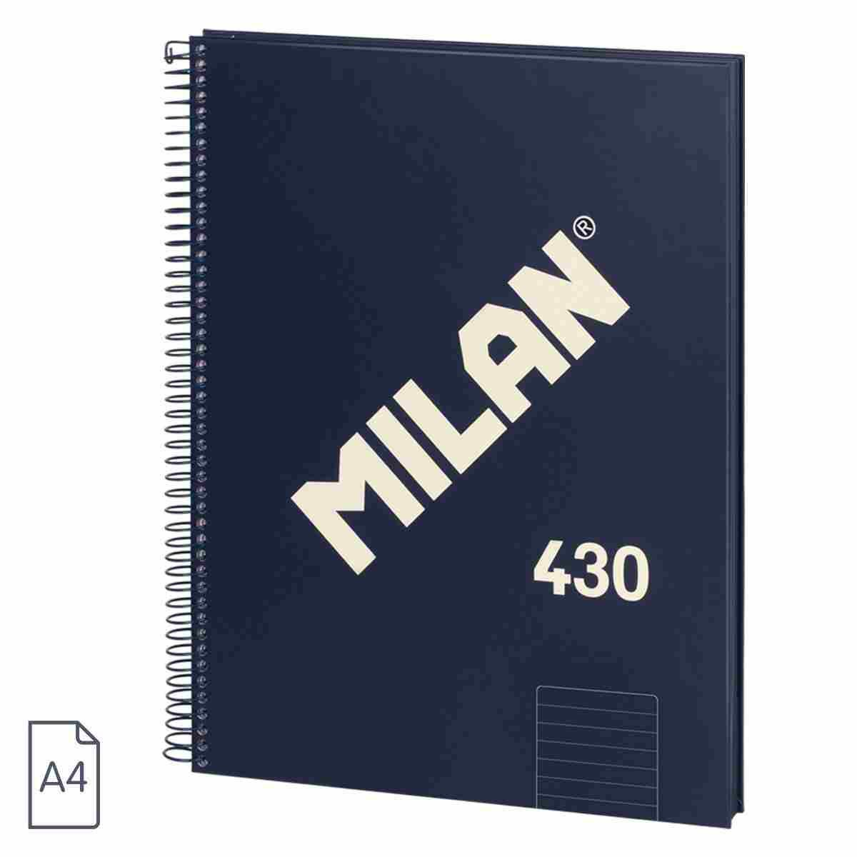 MILAN A4-es gyűrűs, vonalas papírral, kék szín (MI57142E80B )