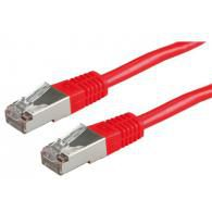 Patchcord Roline S/FTP 6 RJ45 / RJ45 0,5 m červený