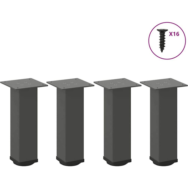 dohányzóasztal lábak 4 db antracit 30-32 cm acél
