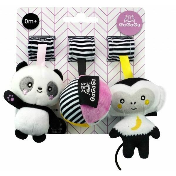 TM Toys Gagagu Plüss szett panda labda majom (GGG9785) (GGG9785)