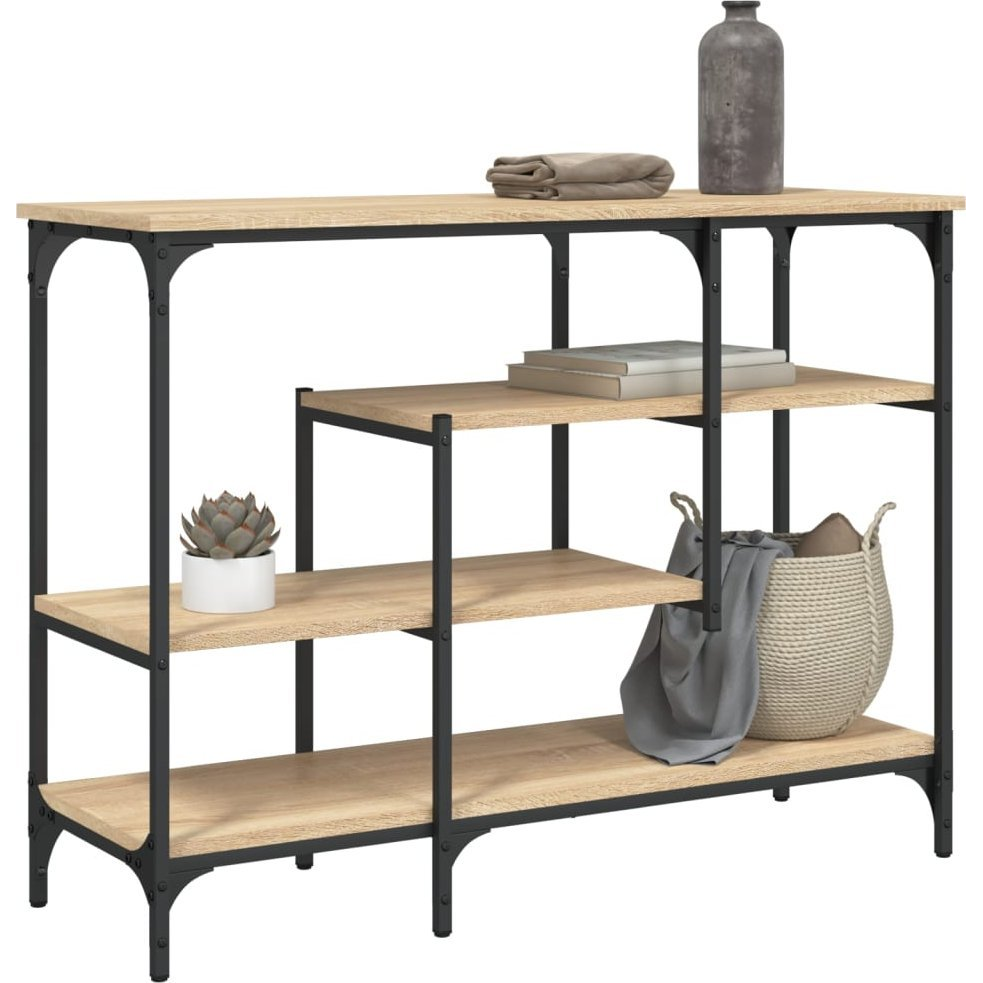 sonoma tölgy színű tálalóasztal polcokkal 100 x 35 x 75 cm (837788)