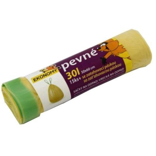 VIPOR HDPE húzózsinórral, 30 l, 15 db, sárga (8594030941300)