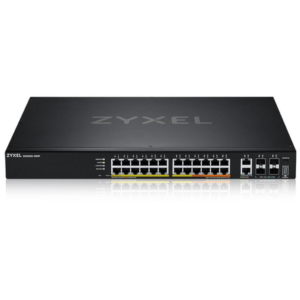 Zyxel XGS2220-30HP Administreret L3 Gigabit Ethernet (10/100/1000) Strøm over Ethernet (PoE) Sort
