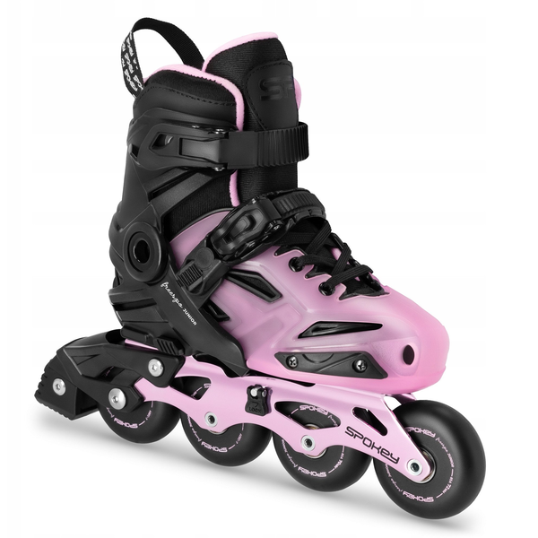 Rolki Spokey Freespo Junior rekreacyjne regulowane czarno-różowe r. 27-30