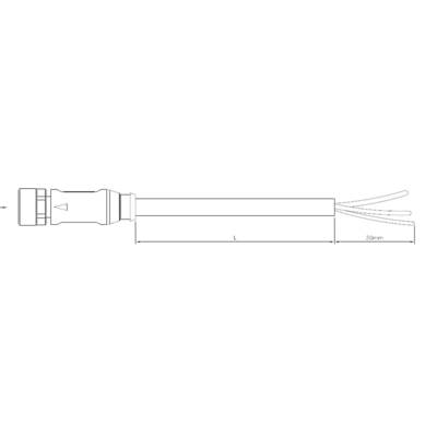 TE Connectivity 1-2273001-3 Érzékelő-/működtető összekötő, konfekcionált M8 Alj, egyenes 5.00 m Pólusszám: 3 1 db (1-2273001-3)
